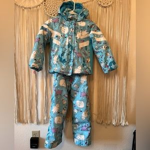 Obermyer kids (size 7) ski jacket + snow pants
